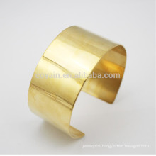 Wholesale 18K Gold Plated Wide Brass Cuff Bracelet Blanks